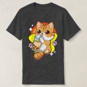 Boba Tea Bubble Tea Cat Anime Kawaii Neko Lover Ja T-shirt (Design voorkant)