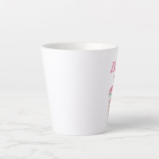 boba tea bubble tea latte mok (Voorkant)