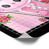 Boba Tea Cat Bubble Tea Kawaii Anime Japans meisje Poster (Hoek)