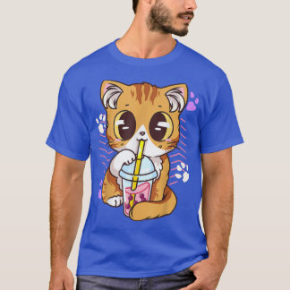 Boba Tea Cat Bubble Tea Kawaii Anime Japans meisje T-shirt