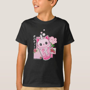Boba Tea Cat Bubble Tea Kawaii Anime Japans meisje T-shirt