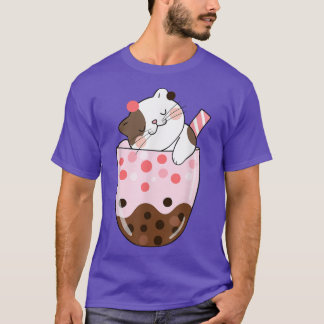 Boba Tea Cat Bubble Tea Kawaii Anime Japans meisje T-shirt