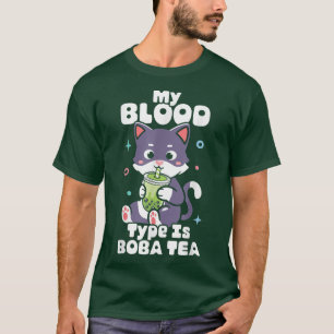 Boba Tea Cat Bubble Tea Kawaii Anime Japanse melk T-shirt