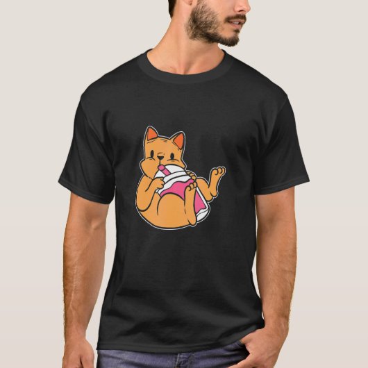 Boba Tea Cat Cat Eigenaar T-shirt (Voorkant)