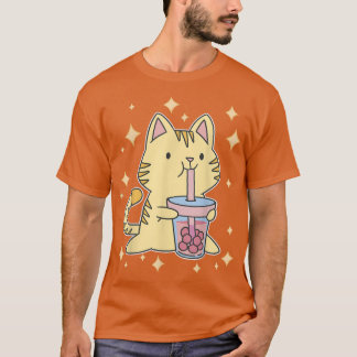 Boba Tea Cat Japan Sweet Otaku Harajuku Neko Anime T-shirt