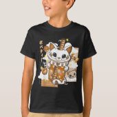 Boba Tea Cute Cat Bubble Tea Kawaii Anime Japans T-shirt (Voorkant)