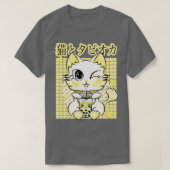 Boba Tea Drink Neko Kawaii Kat Pastel Retro Sty T-shirt (Design voorkant)