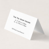 Boba Tea Drinks Variety Visitekaartje (Achterkant)