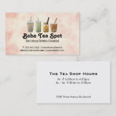 Boba Tea Drinks Variety Visitekaartje (Voorkant / Achterkant)
