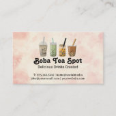 Boba Tea Drinks Variety Visitekaartje (Voorkant)
