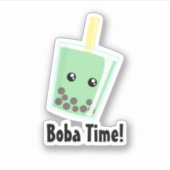 Boba Tea Eigen vinylSticker Sticker (Voorkant)