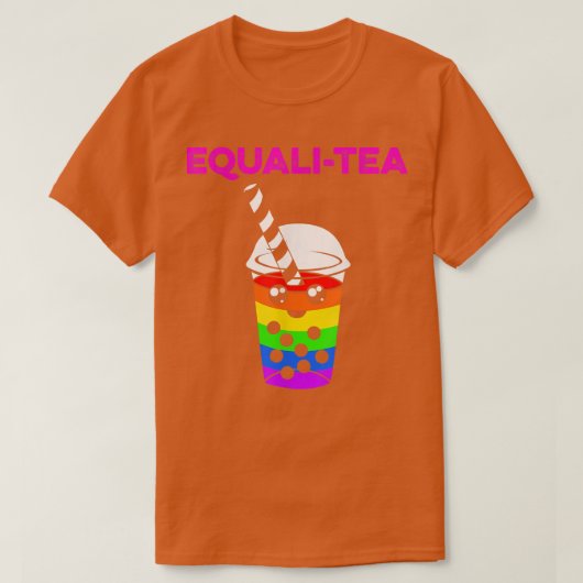 Boba Tea Equalitea Cute Kawaii Bubble Milk Tea T-shirt (Design voorkant)