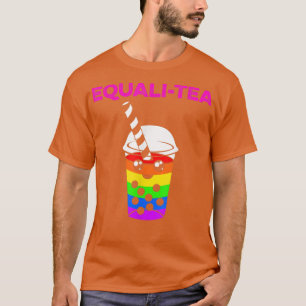 Boba Tea Equalitea Cute Kawaii Bubble Milk Tea T-shirt