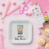 Boba Tea geïnspireerd  Baby shower Papieren Bordje (Feest)