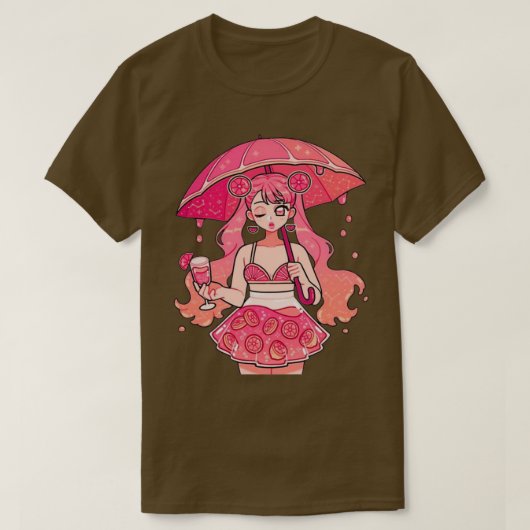 boba tea girl 1 t-shirt (Design voorkant)
