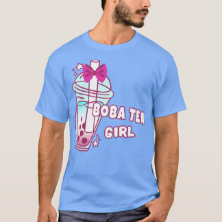 Boba Tea Girl Milk Bubble Balls Drink T-shirt