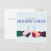 Boba Tea Holiday Winter Cheer Nieuwjaar Bubelthee Feestdagenkaart (Voorkant / Achterkant)