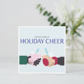 Boba Tea Holiday Winter Cheer Nieuwjaar Bubelthee Feestdagenkaart (Staand voorkant)