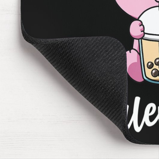 Boba Tea is Mijn Valentijn Axolotl Anti-Valentijns Muismat (Hoek)