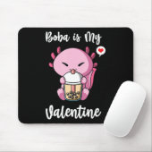 Boba Tea is Mijn Valentijn Axolotl Anti-Valentijns Muismat (Met muis)