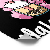 Boba Tea is Mijn Valentijn Axolotl Anti-Valentijns Poster (Hoek)