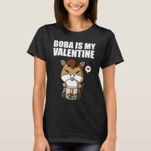 Boba Tea is mijn Valentijn Horse Anti-Valentijnsda T-shirt