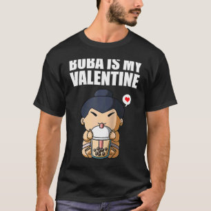 Boba Tea is mijn Valentijn Sumo Wrestler tegen val T-shirt