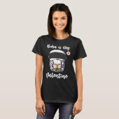 Boba Tea is My Valentine Astronaut Anti Valentines T-shirt (Voorkant volledig)