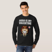 Boba Tea is My Valentine Samurai Anti Valentines D T-shirt (Voorkant volledig)