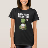 Boba Tea is My Valentine Snake Anti Valentines Day T-shirt (Voorkant)