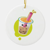 Boba Tea Keramisch Ornament (Voorkant)