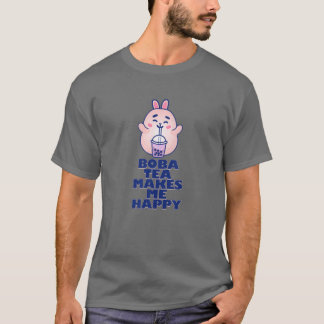 Boba Tea maakt me blij met de klapbare melkthee Ja T-shirt