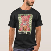 Boba Tea Pig Bubble Tea T-shirt (Voorkant)