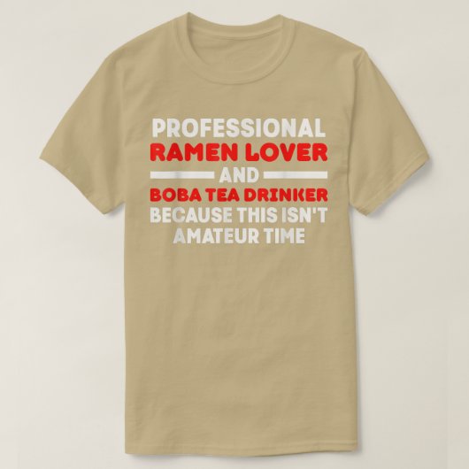 Boba Tea Ramen Cute Kawaii Bubble Milk Tea 247 T-shirt (Design voorkant)