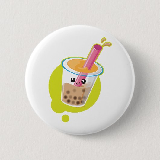 Boba Tea Ronde Button 5,7 Cm (Voorkant)