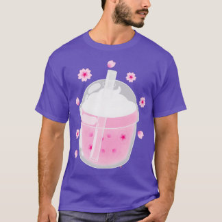 Boba tea sakura roze t-shirt