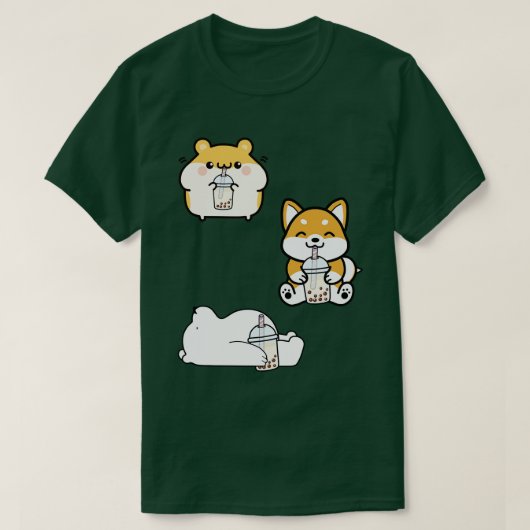 Boba Tea Sticker Set T-shirt (Design voorkant)