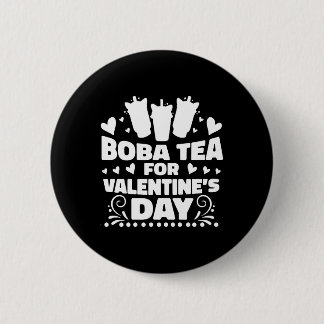 Boba Tea voor Valentijnsdag Funny Bubble Tea Ronde Button 5,7 Cm
