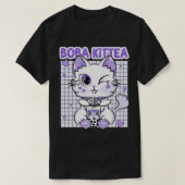 Boba Tea Women Lavender Kittea Kawaii Cat Japans T-shirt (Design voorkant)