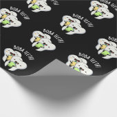 Boba Teeth Grappig Boba Tea Pun Donker BG Cadeaupapier (Hoek)