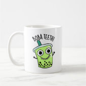 Boba Teeth Grappige Boba Tea Pun Koffiemok (Links)