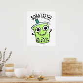 Boba Teeth Grappige Boba Tea Pun Poster (Keuken)