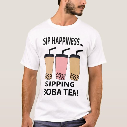 Boba thee bubbel thee melk thee grappige Boba thee T-shirt (Voorkant)