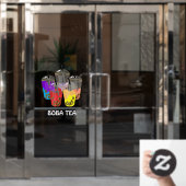 Boba Thee Bubble Drank Raamsticker (Kantoordeur)