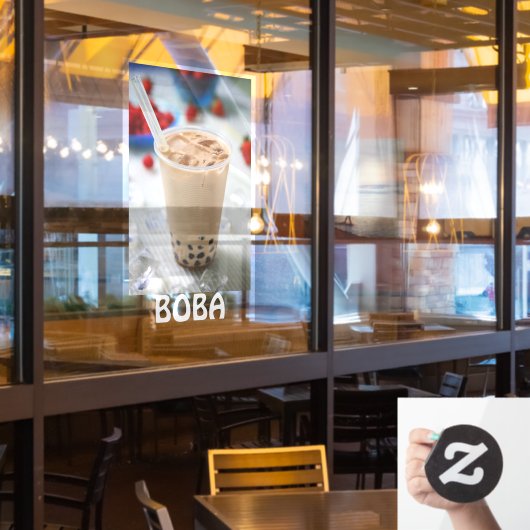 Boba Thee Bubble Drink Advertentie Raamsticker (Restaurant Raam)