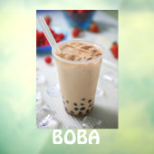 Boba Thee Bubble Drink Advertentie Raamsticker (Vel 3)