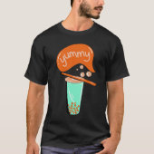 boba thee bubble melk matcha thee bruine thee lief t-shirt (Voorkant)