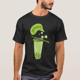 boba thee bubble melk matcha thee groene thee lief t-shirt