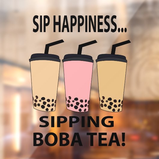 Boba Thee Bubble Thee Boba Thee Cafe Raamsticker (Vel 2)