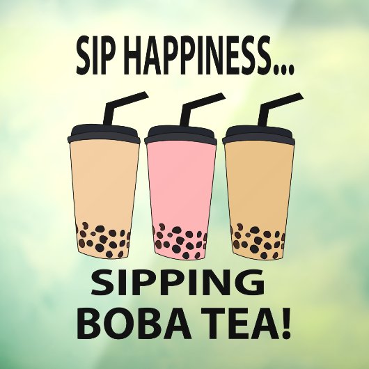 Boba Thee Bubble Thee Boba Thee Cafe Raamsticker (Vel 3)